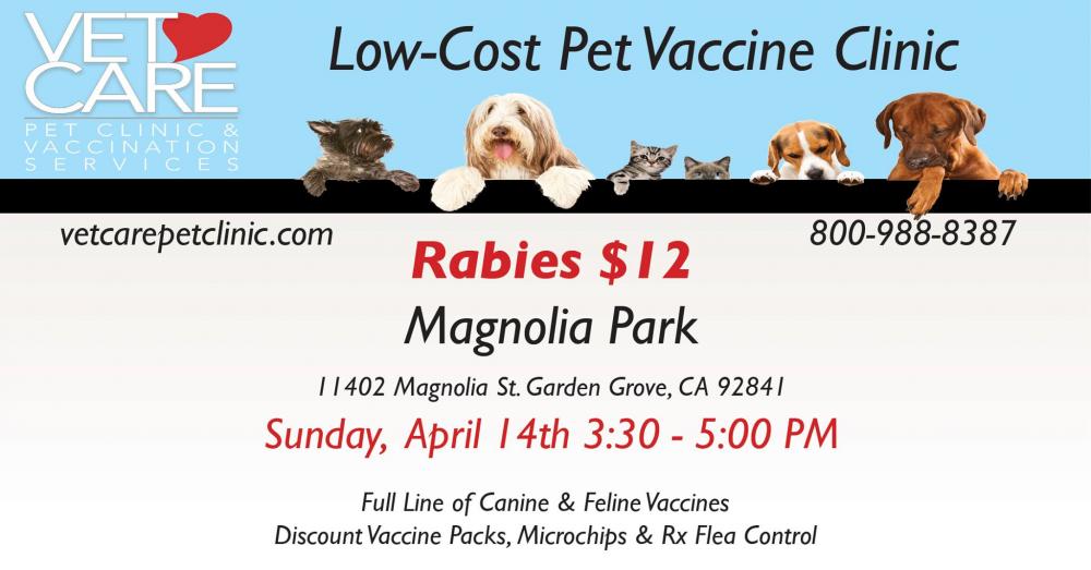 LowCost Pet Clinic Event at Magnolia Park City of Garden Grove