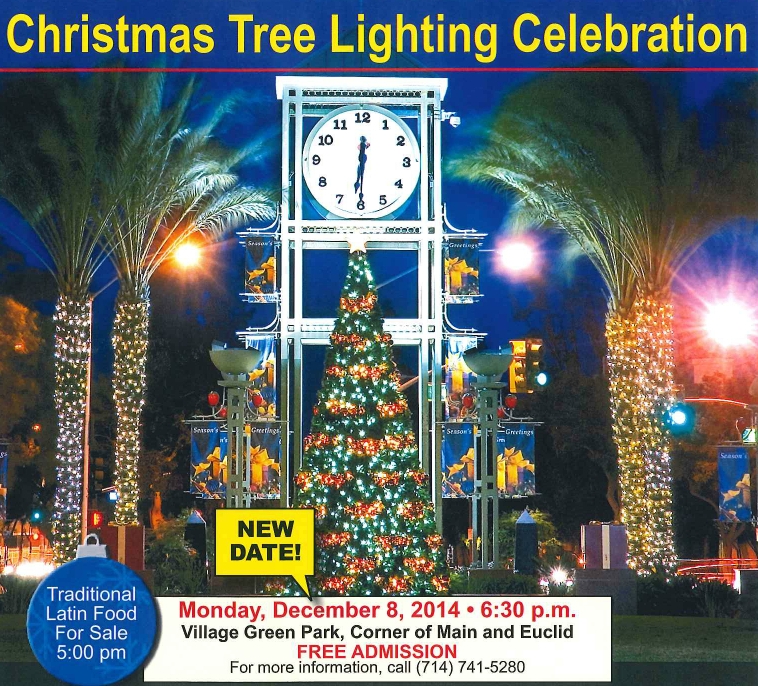 Christmas Tree Lighting Postponed City Of Garden Grove