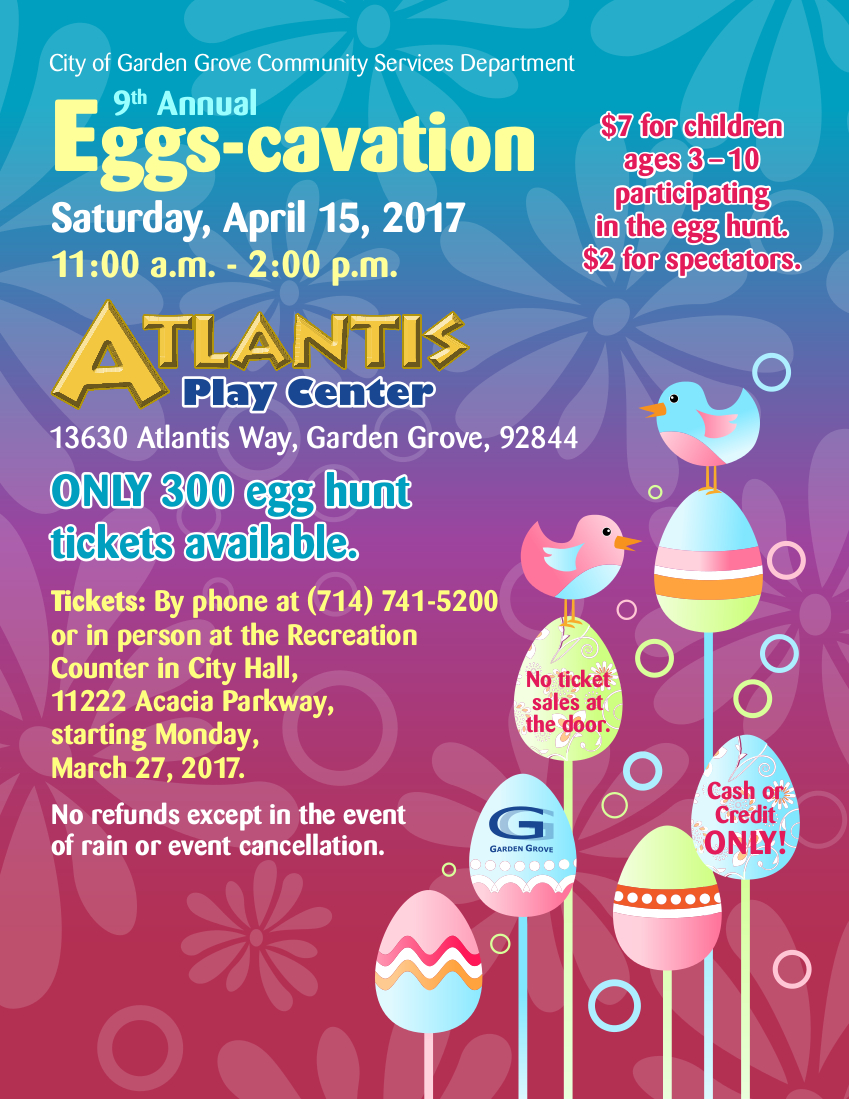 The Dig is on For Easter Eggs City of Garden Grove