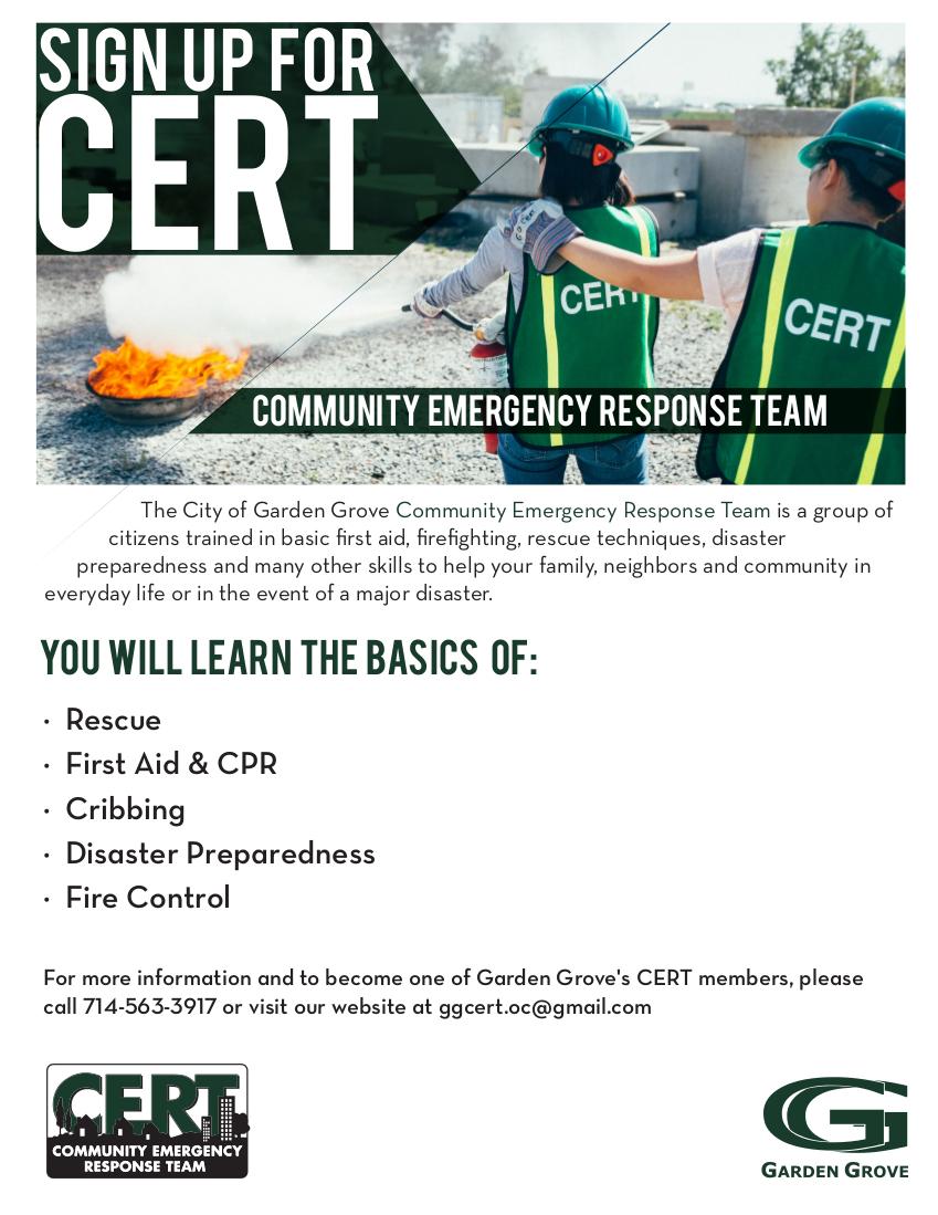 Openings Available For Upcoming Disaster Preparedness And Cpr Trainings