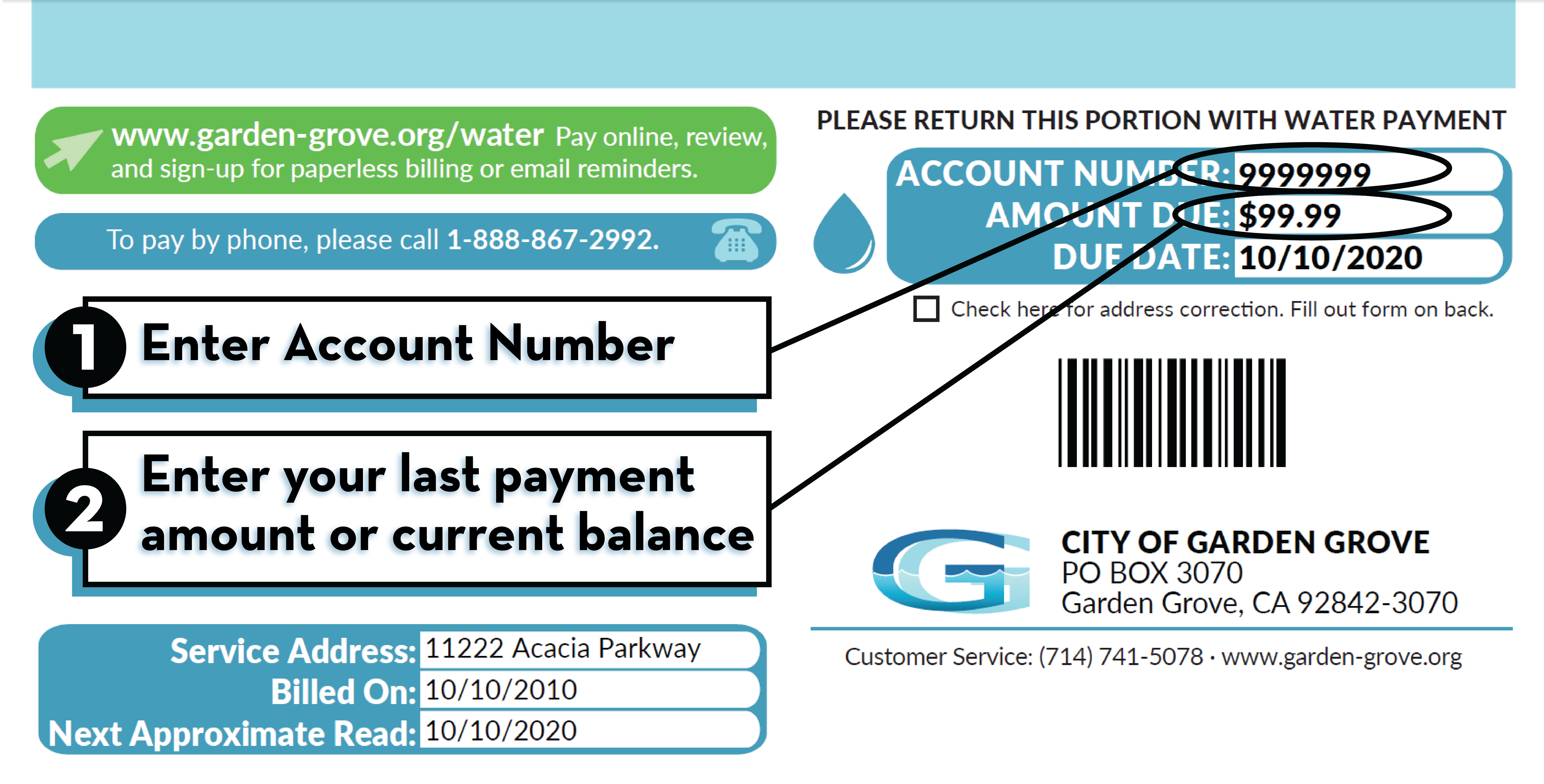 guest pay water bill