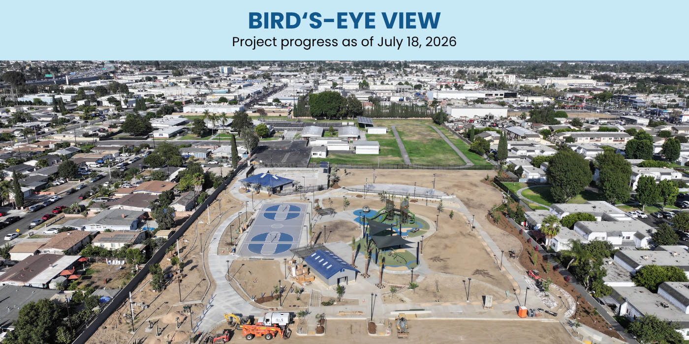 Aerial shot of Woodbury Park