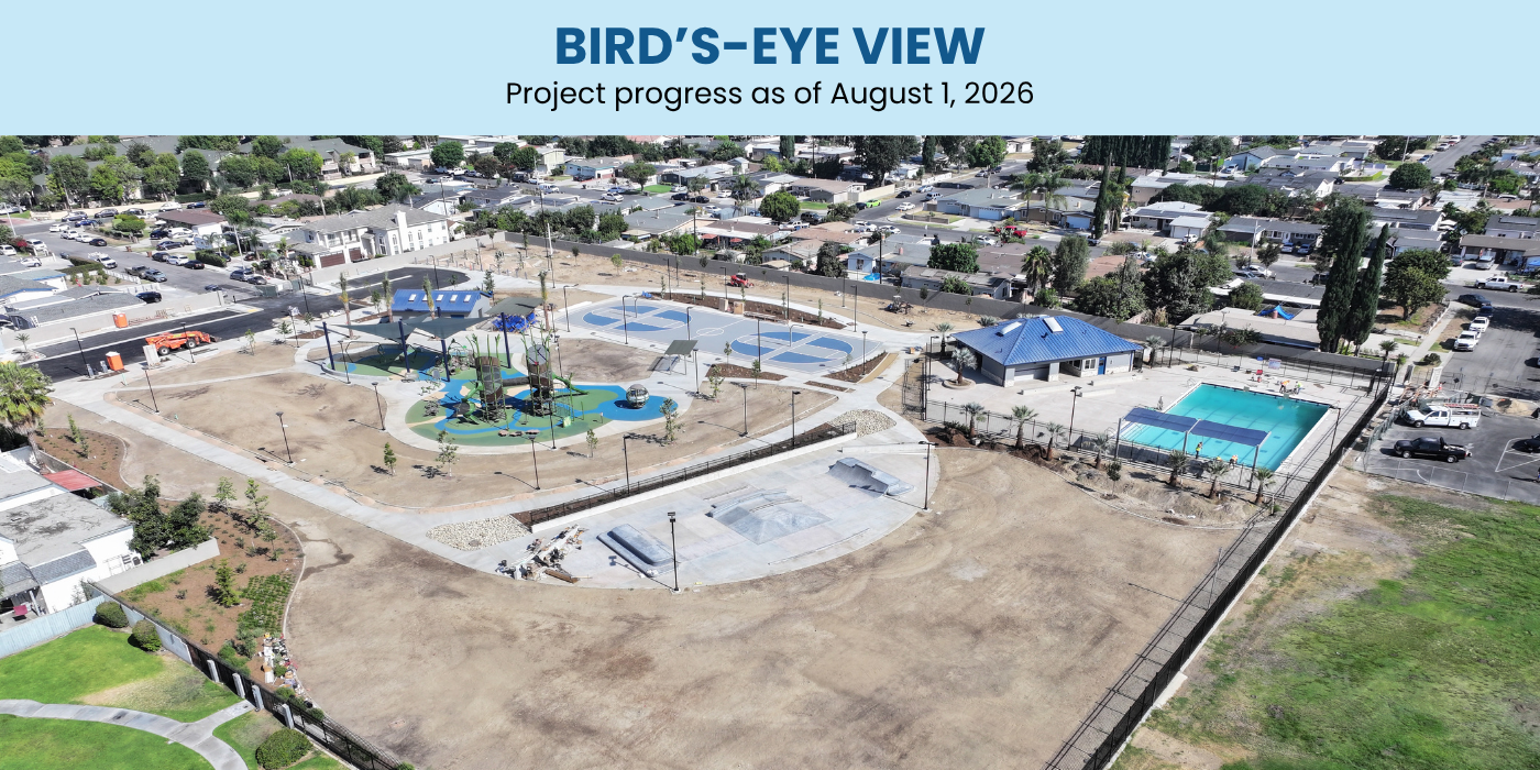 Aerial shot of Woodbury Park