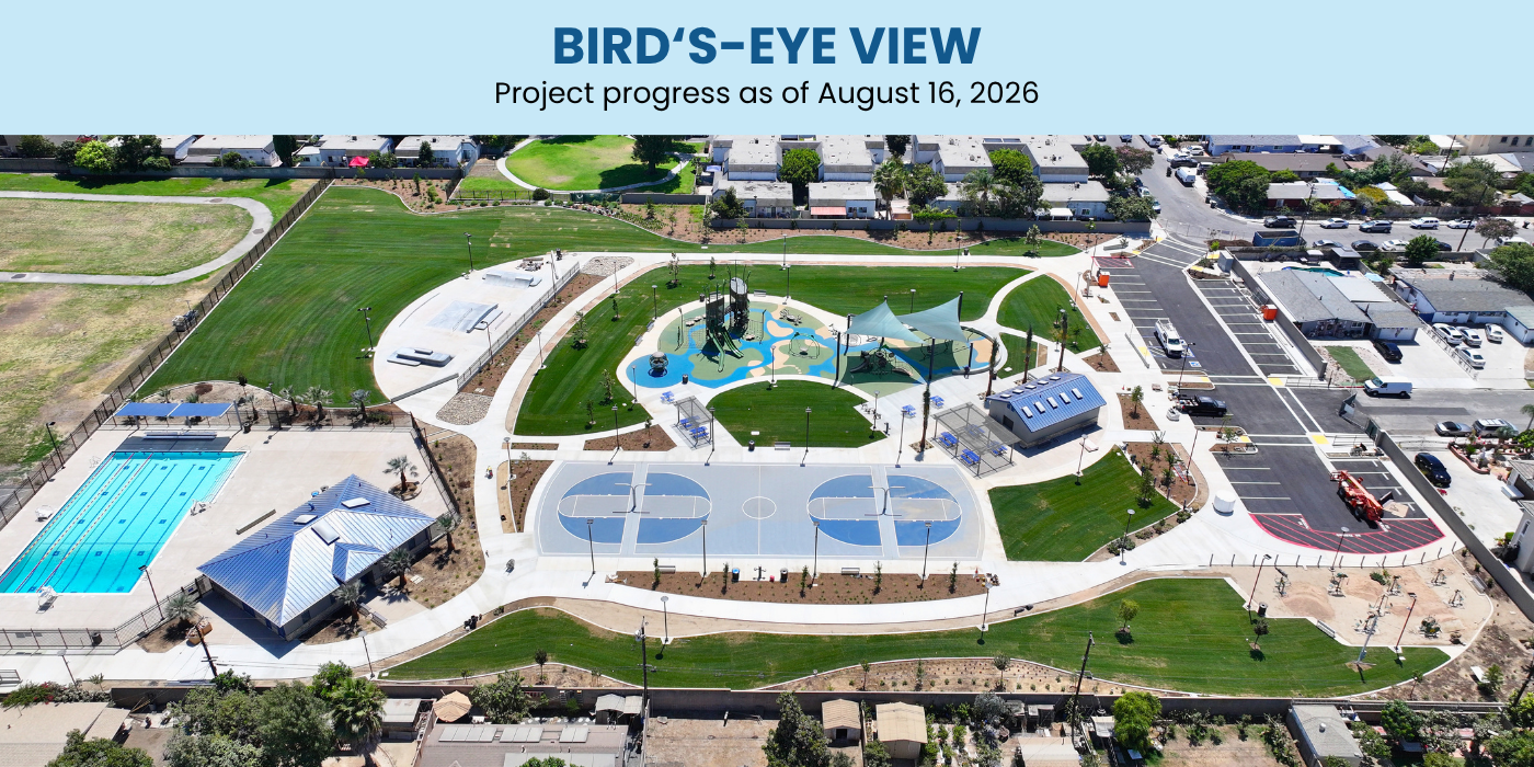 Aerial shot of Woodbury Park