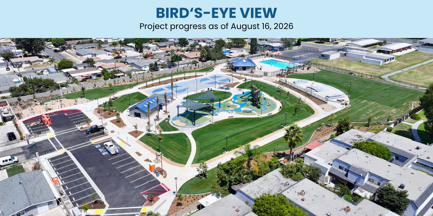 Aerial shot of Woodbury Park