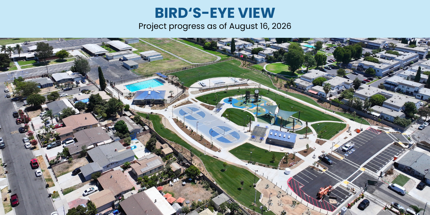 Aerial shot of Woodbury Park