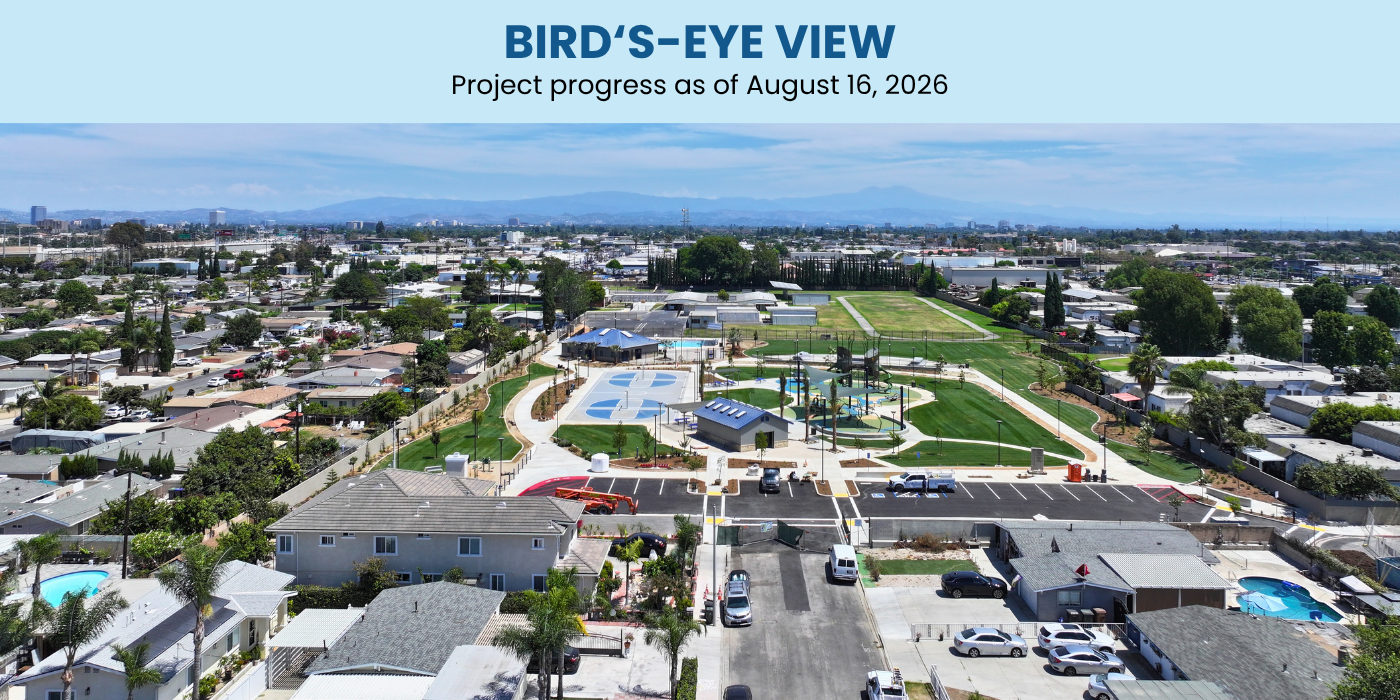 Aerial shot of Woodbury Park