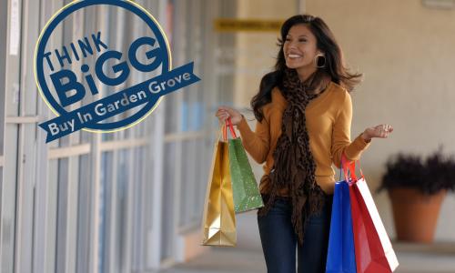 Photo of a woman shopping in Garden Grove.