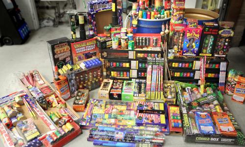 Photo of illegal fireworks.