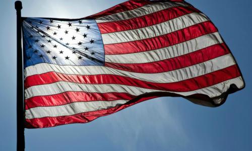 Photo of the US flag.