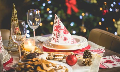Stock photo of a holiday dinner.