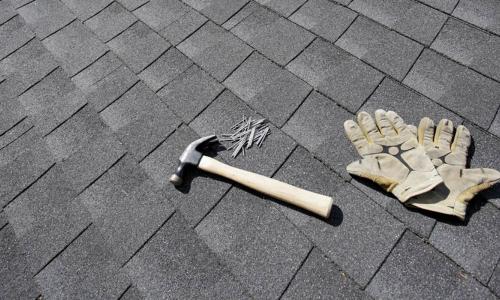 Photo of roof repair.