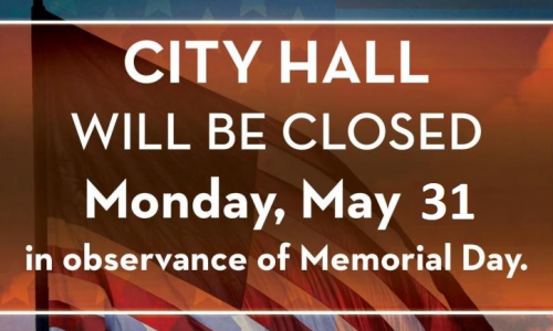 City Hall Closed on Memorial Day