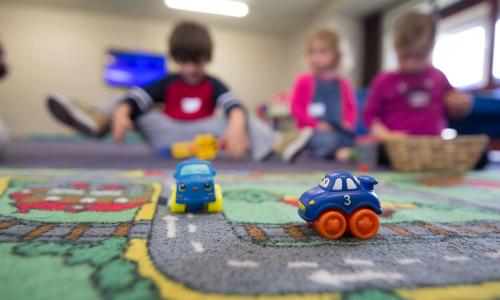 Young children at a daycare facility.