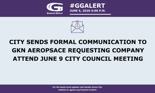 CITY SENDS FORMAL COMMUNICATION TO GKN AEROSPACE REQUESTING COMPANY ATTEND JUNE 9 CITY COUNCIL MEETING