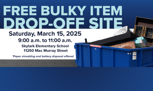 Free Bulky Item Drop Off at Skylark Elementary School on March 15