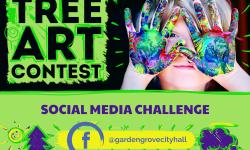 Graphic for the Tree Art Contest social media challenge.