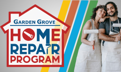 Garden Grove Home Repair Program logo with two people holding paint rollers