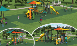 Jardin de los Ninos Park playground rendering