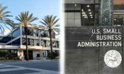 Garden Grove City Hall and Small Business Administration building facades next to each other