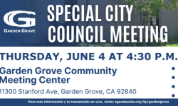 SPECIAL CITY COUNCIL MEETING ON THURSDAY, JUNE 4 at 4:30 pm