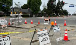 Photo of Lampson Avenue and Springdale Street closure.