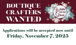 Boutique Crafters Wanted for Winter in the Grove Holiday Event