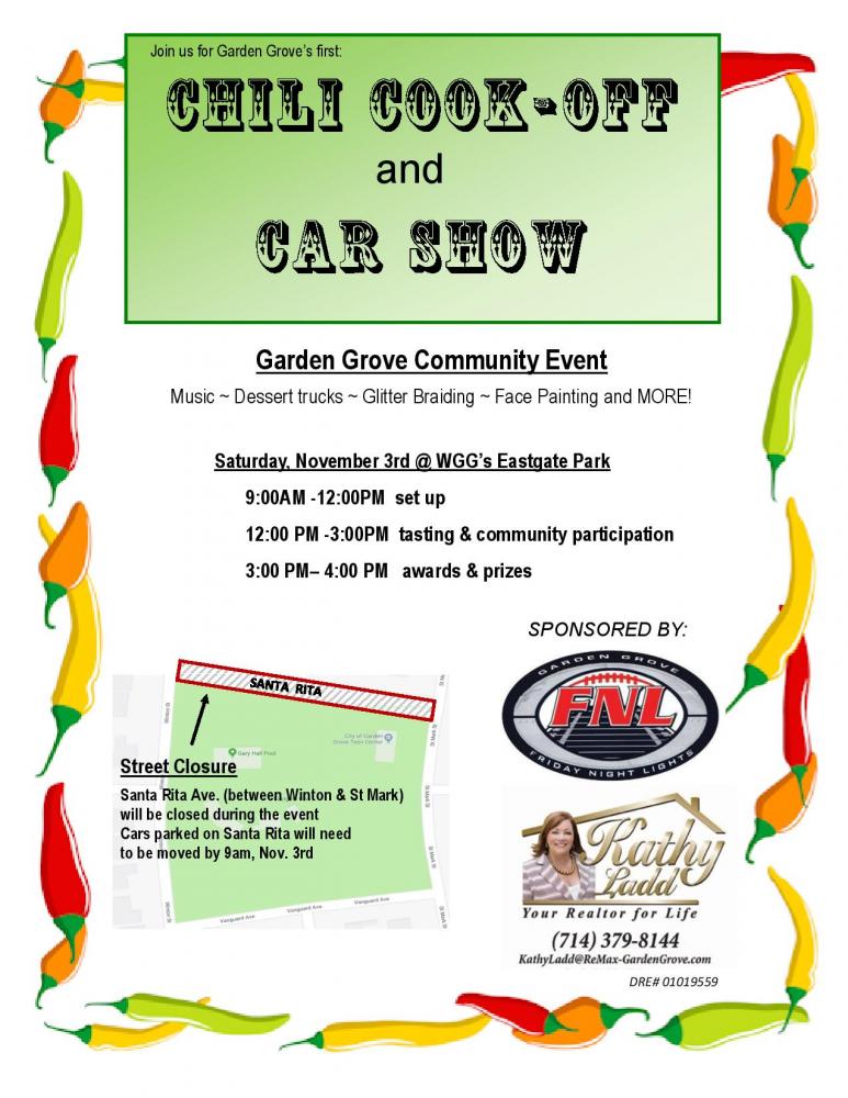 Grove District Chili CookOff City of Garden Grove