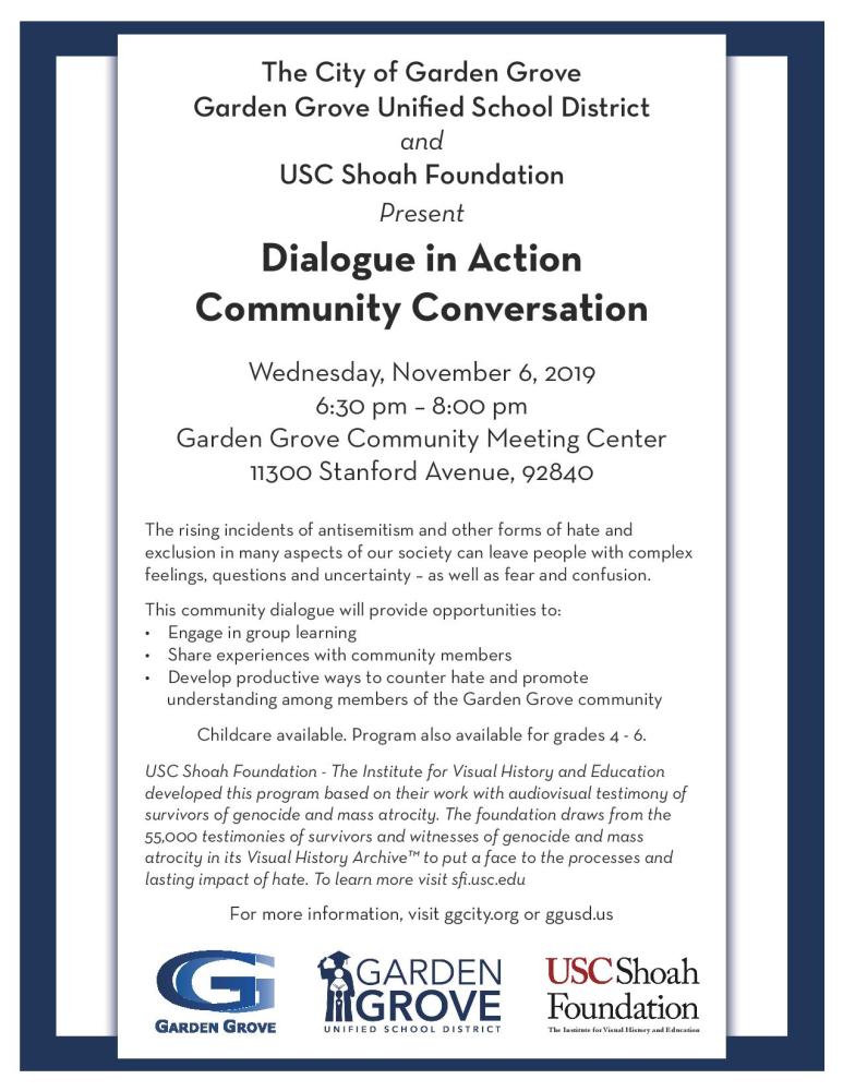 Dialogue in Action Community Conversation | City of Garden Grove