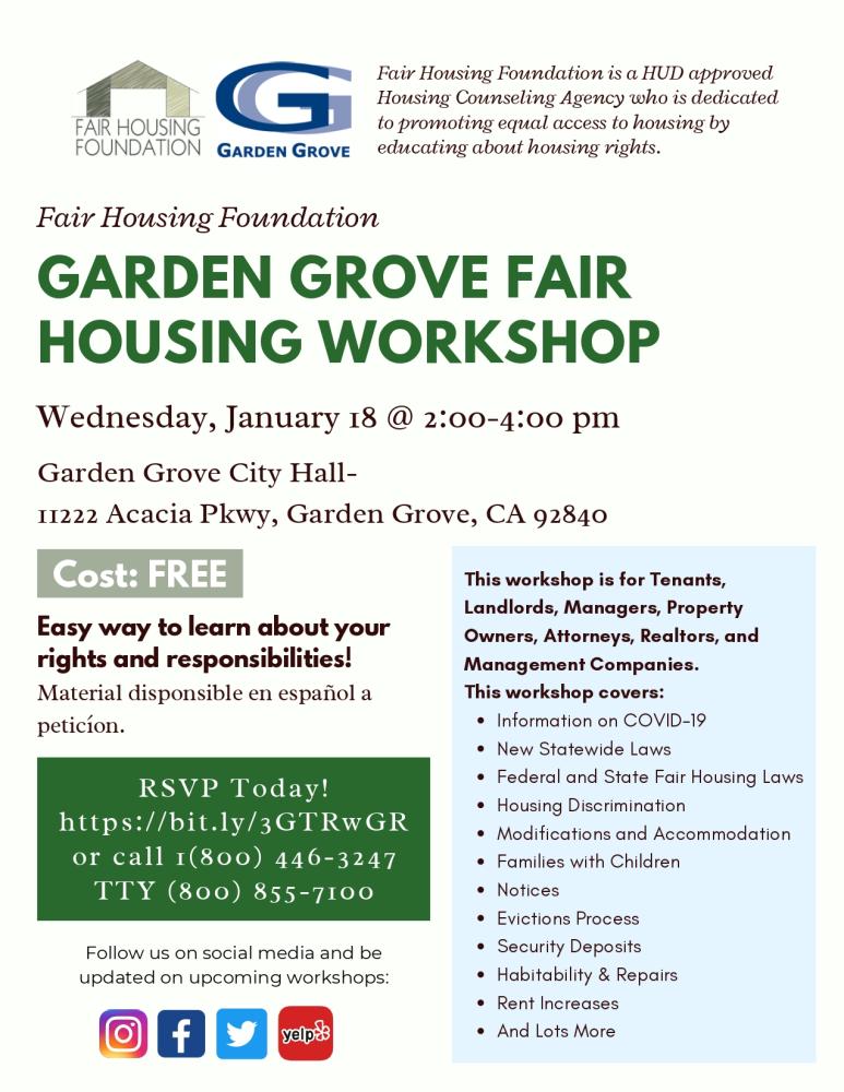 Garden Grove Fair Housing Workshop_English