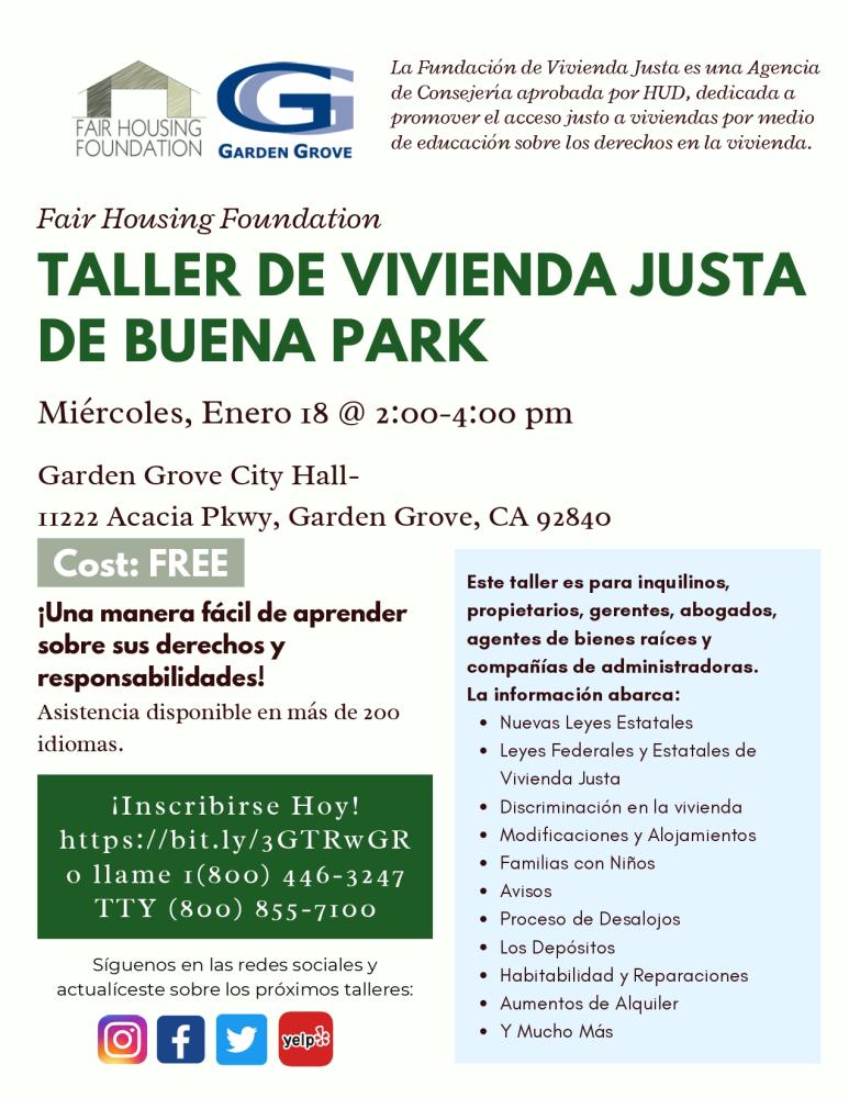 Garden Grove Fair Housing Workshop_Spanish