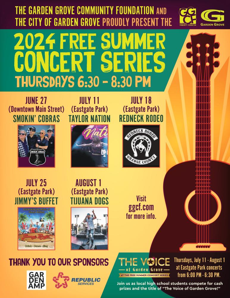 Free Summer Concert Series - Tijuana Dogs | City of Garden Grove