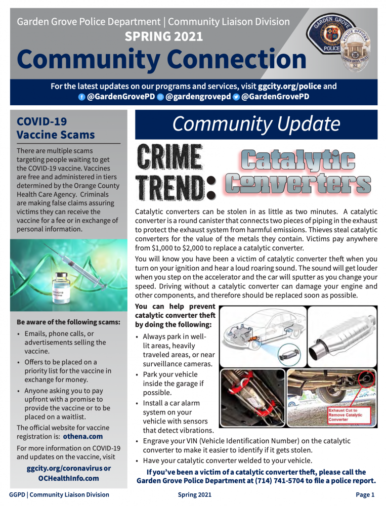 Community Connection Newsletter - Spring 2021
