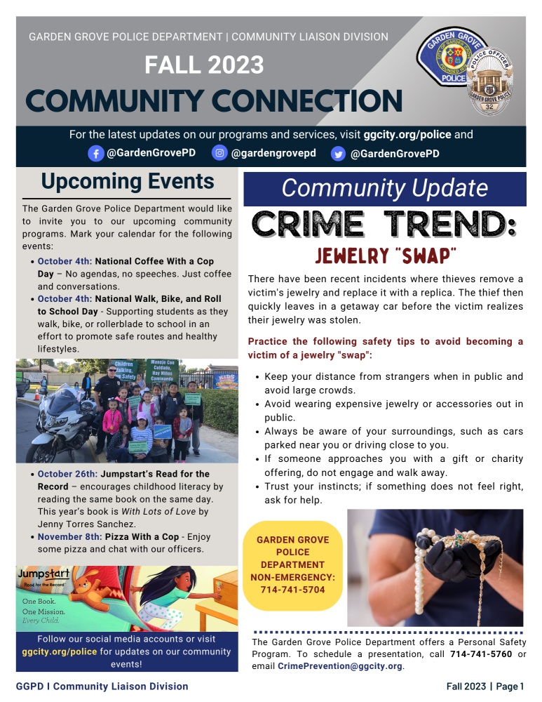 Community Connection Newsletter - Fall 2023
