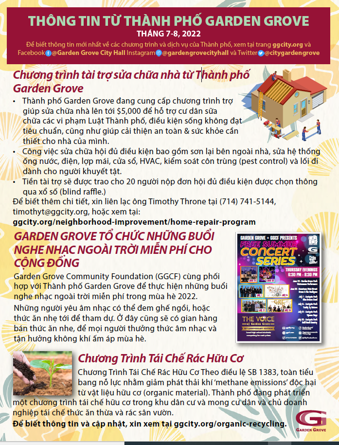 Vietnamese Newsletter July-August 2022
