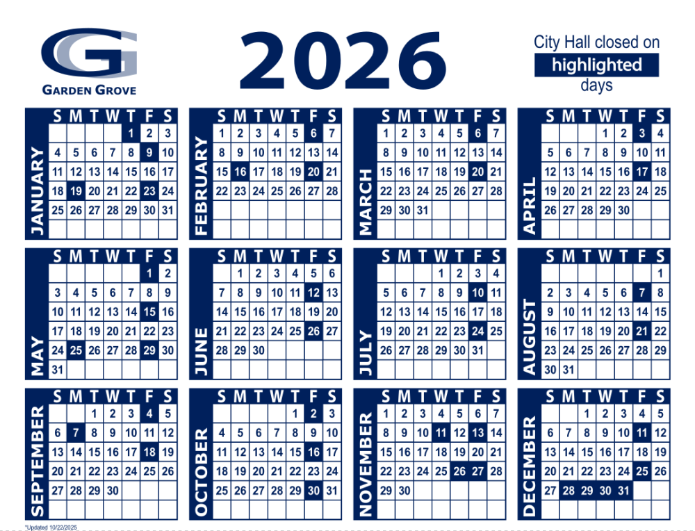 2026 Calendar
