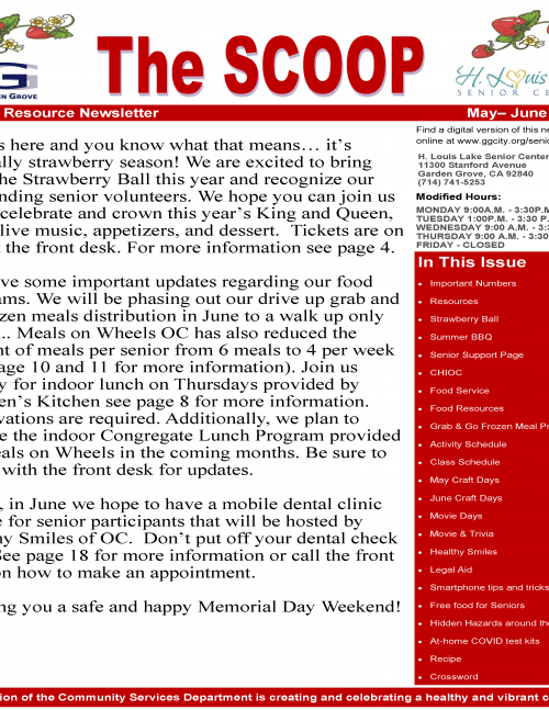 
Senior SCOOP: Senior Resource Newsletter May/June 2022
