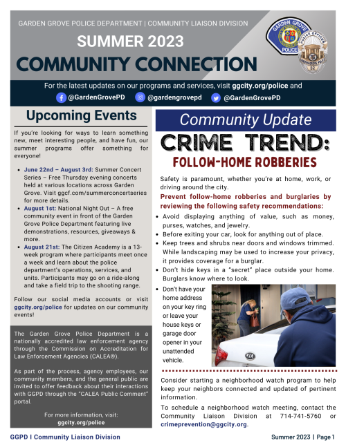 
Community Connection Newsletter - Summer 2023
