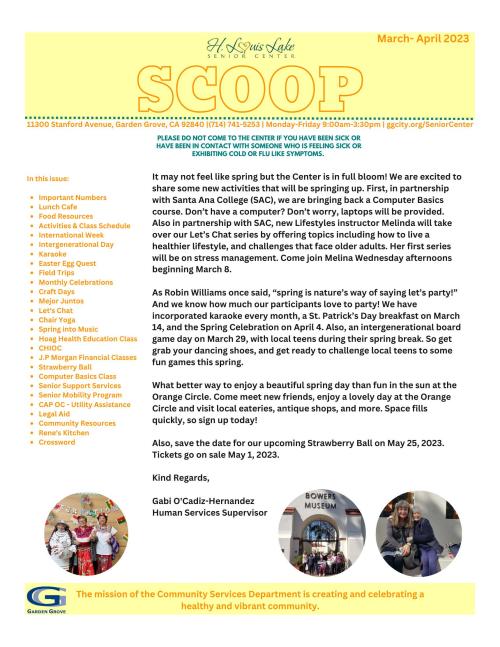 
Senior SCOOP: Senior Resource Newsletter March/April 2023
