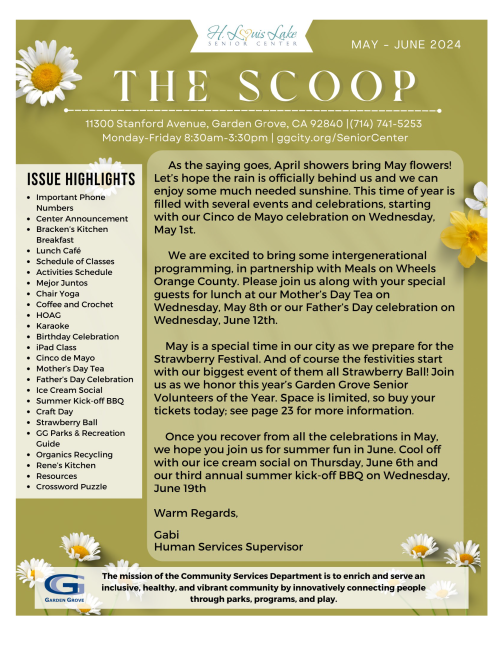 
Senior SCOOP: Senior Resource Newsletter May/June 2024
