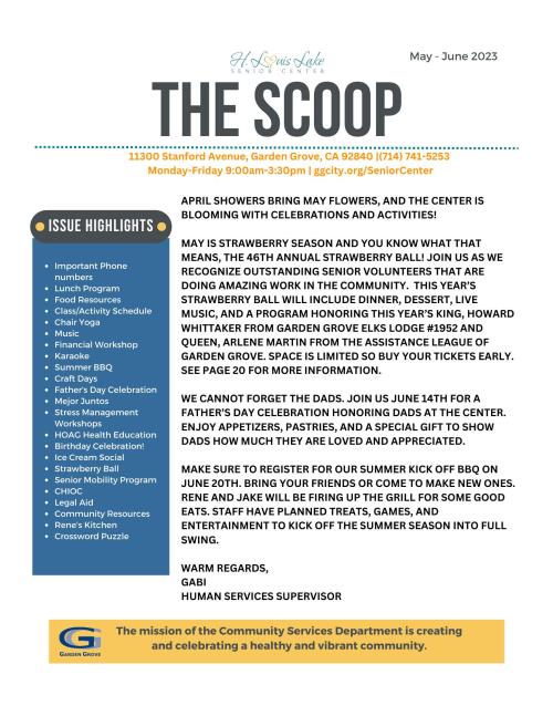 
Senior SCOOP: Senior Resource Newsletter May/June 2023
