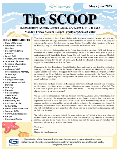 
Senior SCOOP: Senior Resource Newsletter May/June 2025

