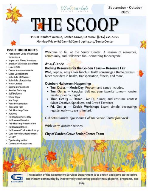 
Senior SCOOP: Senior Resource Newsletter September/October 2025
