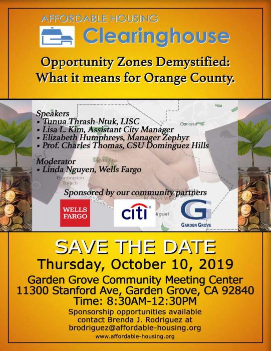 City Industry Experts To Discuss Demystify Opportunity Zones At