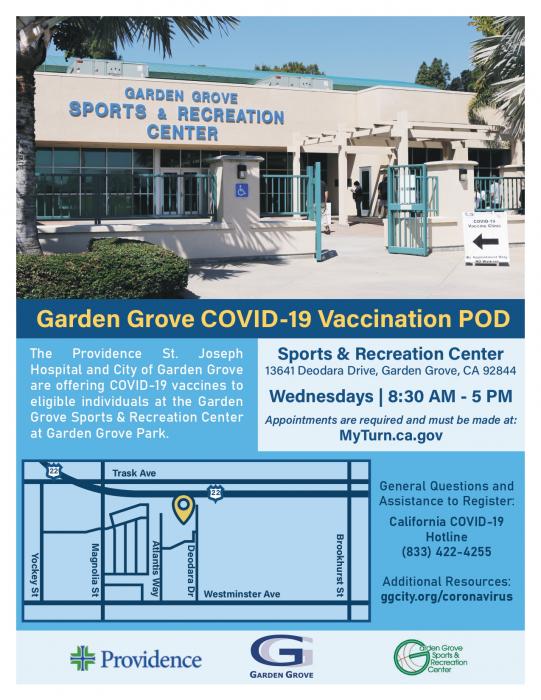 Garden Grove Sports & Recreation Center COVID-19 Vaccination POD