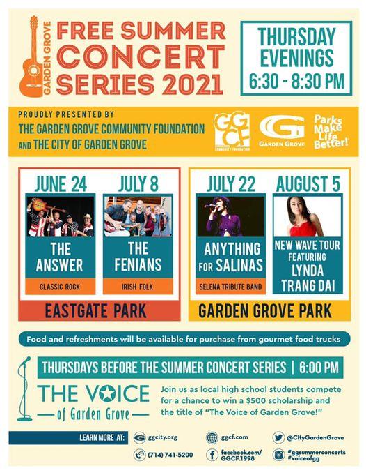 GGCF Free Summer Concert Series 2021 Flyer