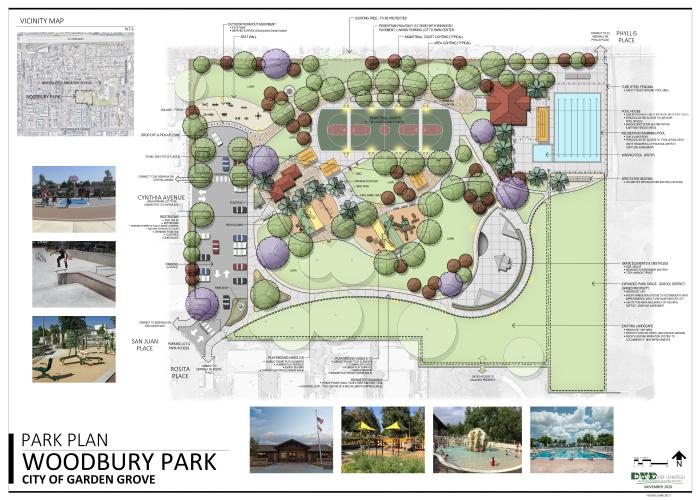 Woodbury Park master plan rendering. 