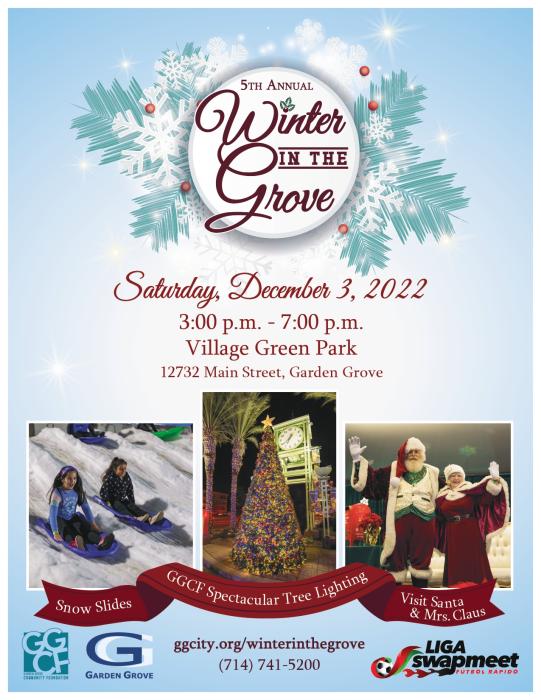 Winter in the Grove Flyer- Front