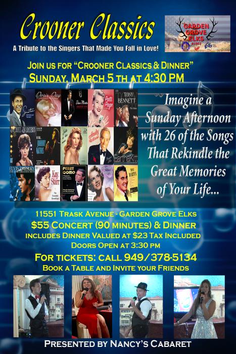 Crooner Classics and Dinner Flyer