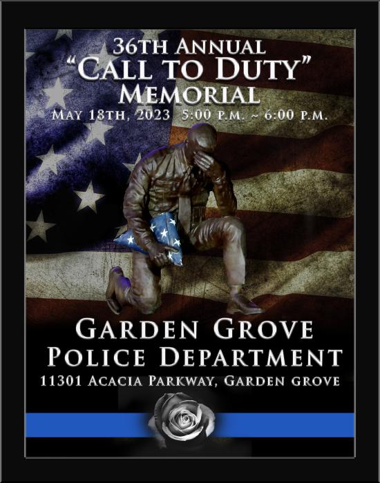 36th Annual Call to Duty Memorial Flyer
